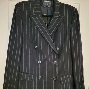 Liz Claiborne Double Breasted Pinstripe Pant Suit 14P